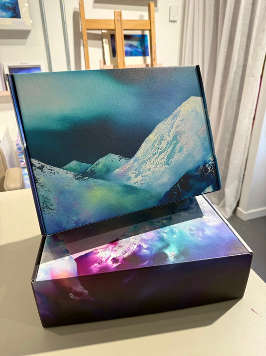 Bocs Celf / Art box - 'Machlud haul' / 'Sunset'